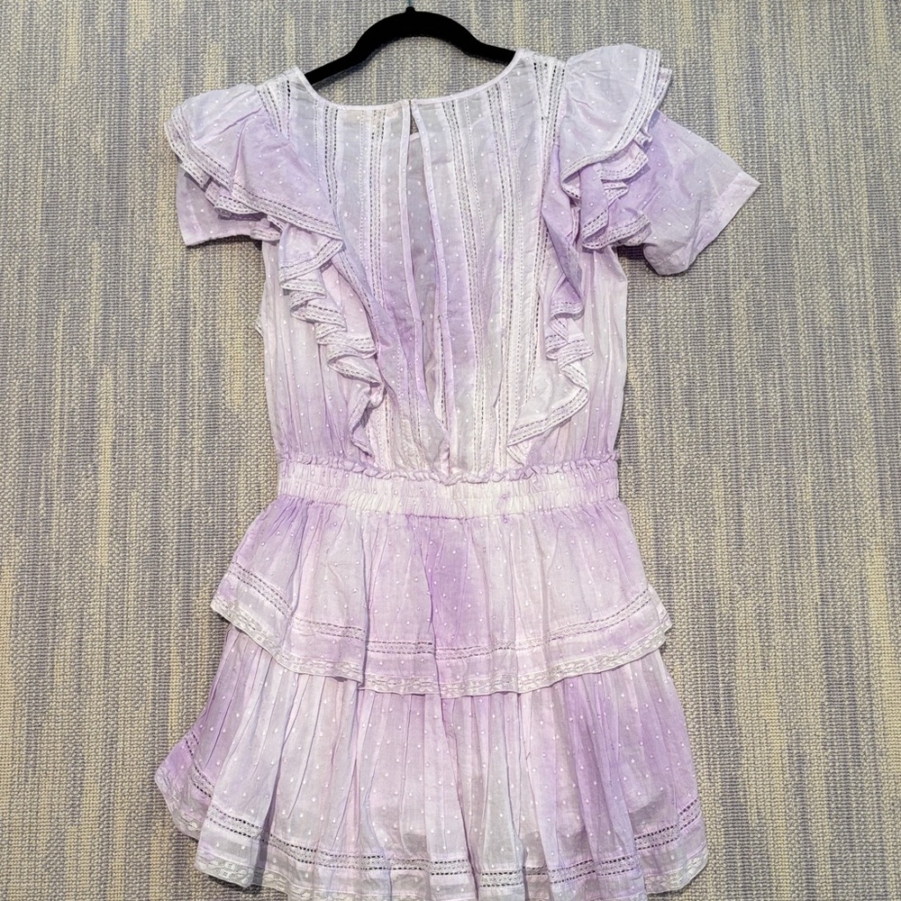 LoveShackFancy Lavender Ruffle Dress - Picture 2 of 2